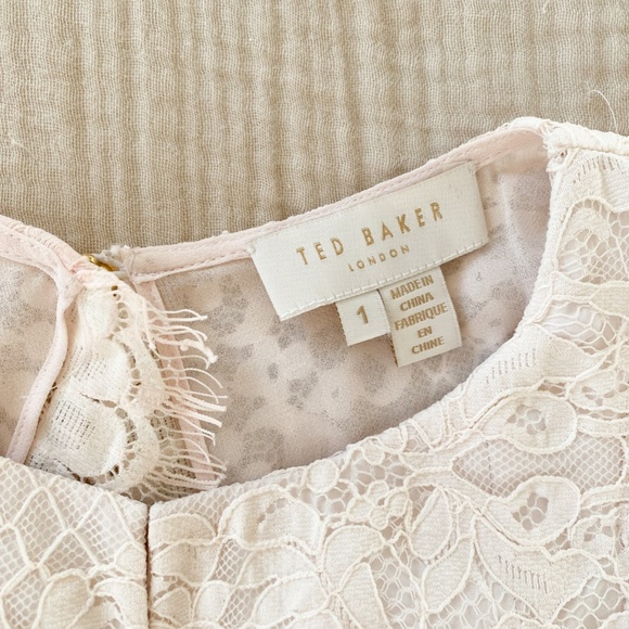 Ted Baker Blush Pink Lace Tulle Dress - Picture 3 of 5